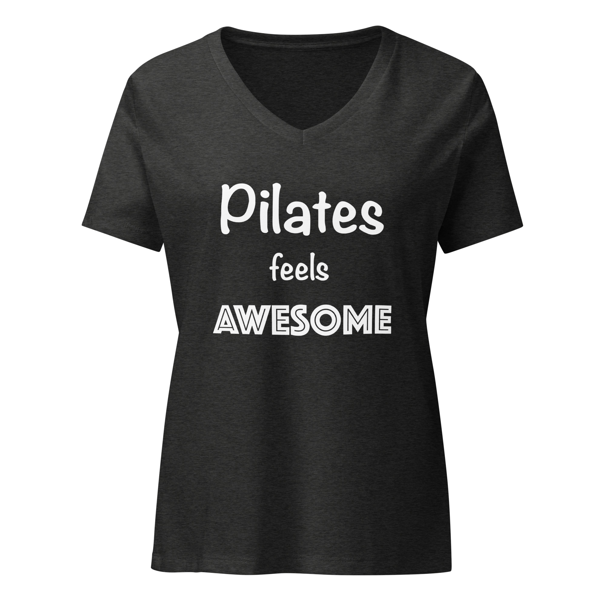Pilates Feels Awesome - Women’s relaxed v-neck t-shirt - Image 9