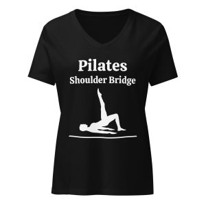 Pilates Shoulder Bridge - Women’s relaxed v-neck t-shirt